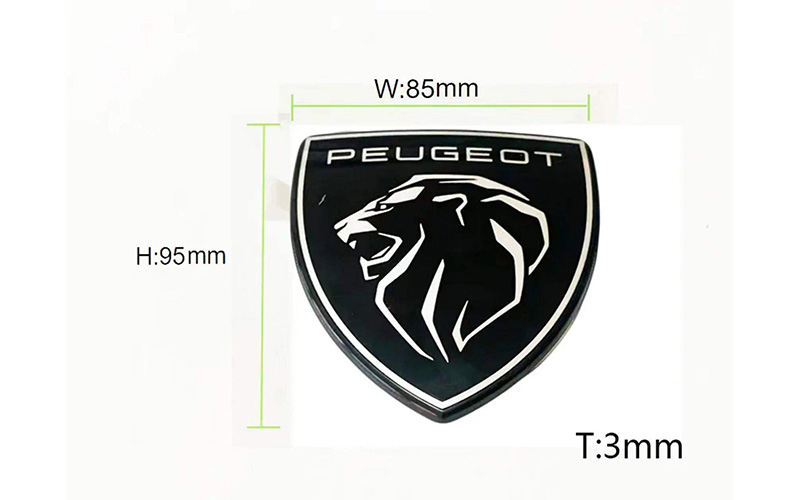 New Automobile Tail Mark Logo Shield Emblem for Peugeot 3008 4008 5008 508 308ii 408