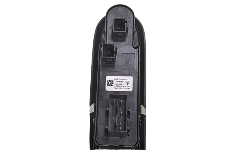 Left Front Power Window Switch (MARQUARDT) - Black with Orange Lighting 32 pin Connector for Peuge